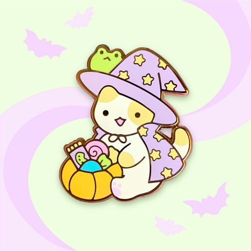 Witch Kitten Pin