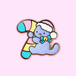 Candycane Kitten Pin